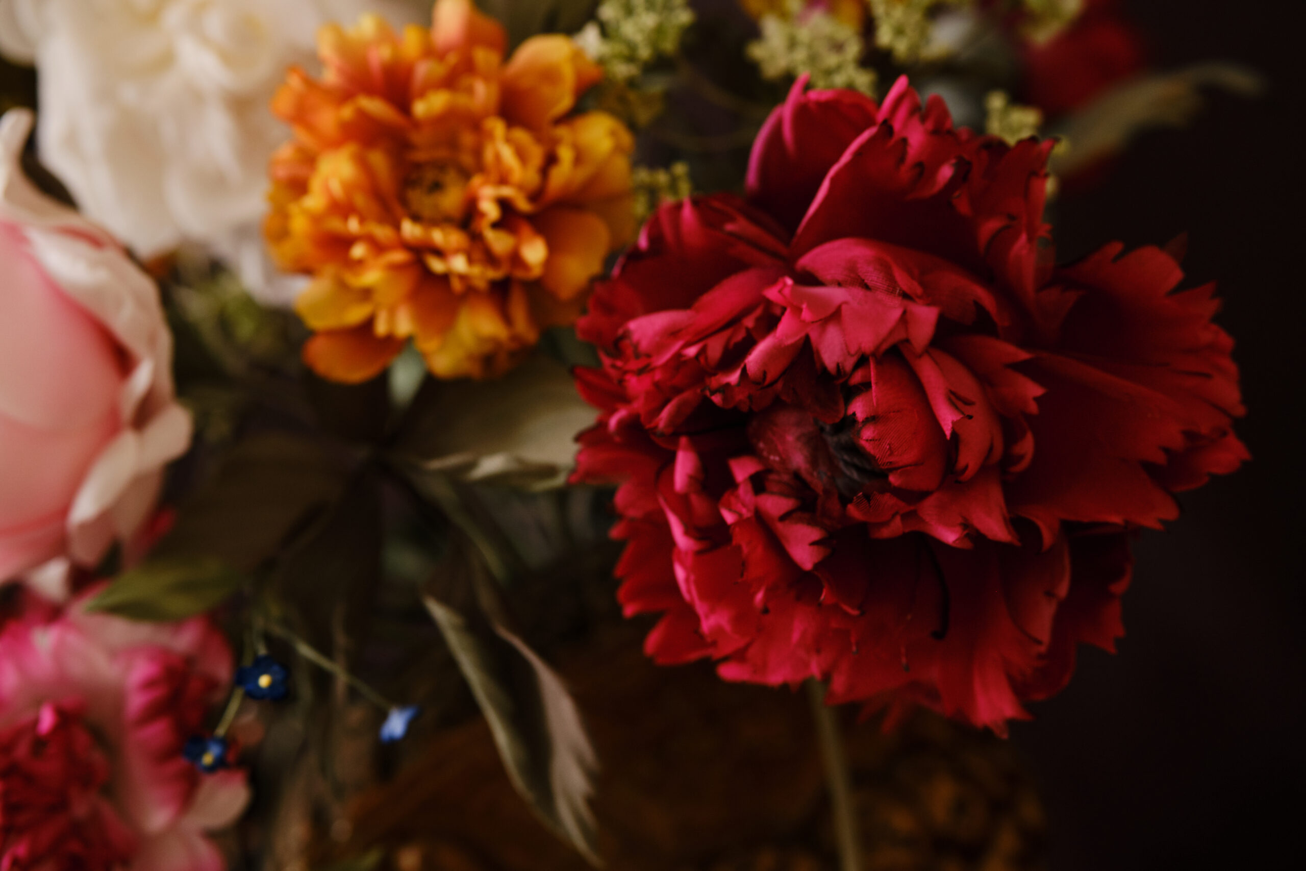 Poppy and marigold